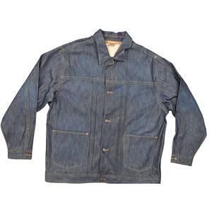 Sean John 2XL Blue Denim Trucker Jacket Cotton Blend Denim Y2K Baggy